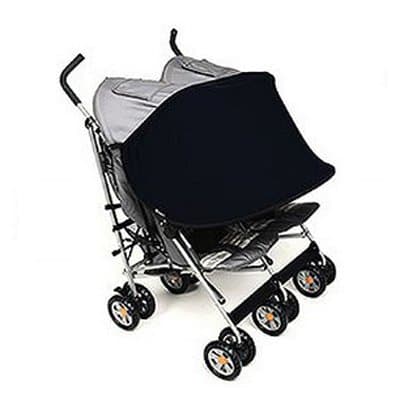 Sun Shade for Twin Stroller (Black)