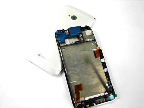 For New HTC One 801e Silver ~ LCD Display+Touch Screen Digitizer+Frame+Back Cover ~ Mobile Phone Repair Part Replacement