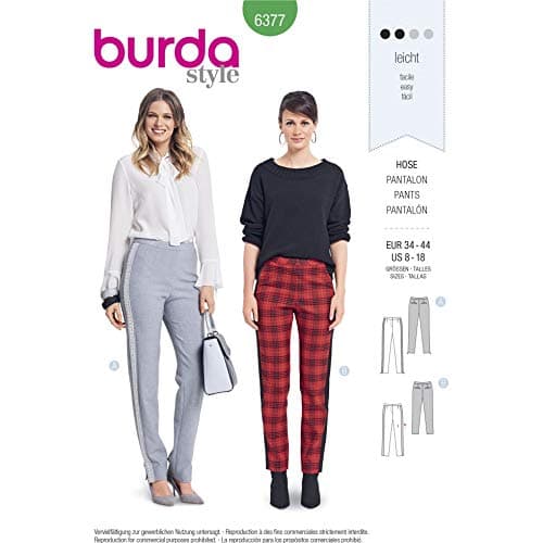 Burda Sewing Pattern 6377 Trousers 8-18