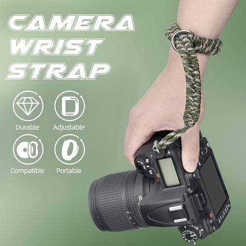 Sunya Camera Wrist Strap with Quick Release Adjustable Camera Strap for Various Wrists, Ultralight Weight Paracord Band Wrist Strap for DSLR