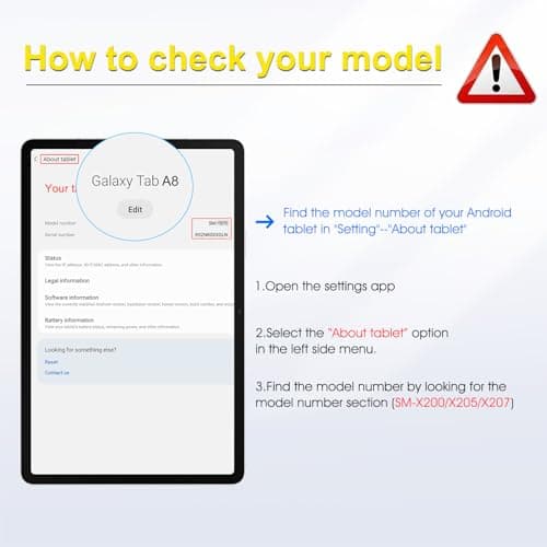 SPARIN Screen Protector for Samsung Galaxy Tab A8, 3 Pack Tempered Glass Screen Protector for Galaxy Tab A8 10.5 Inch, Anti-Scratch