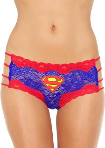 Superman Lace String Hipster Panty