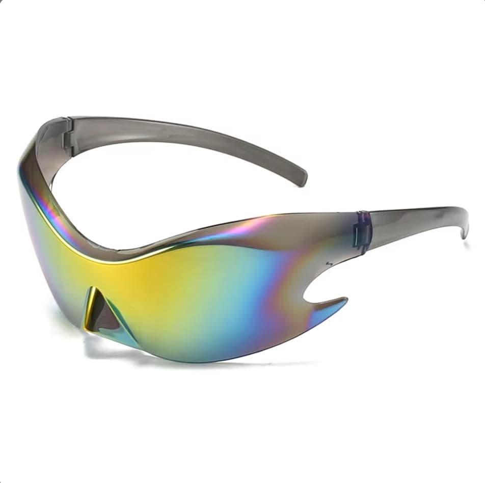 GenericFuturistic Alien Y2K Techno Wraparound Sunglasses