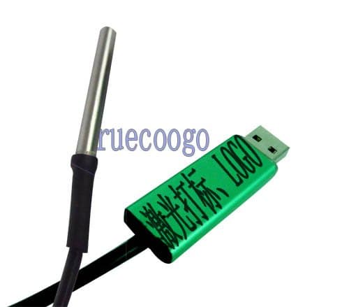 USB interface temperature sensor DS18B20 temperature sensor module waterproof probe temperature measurement