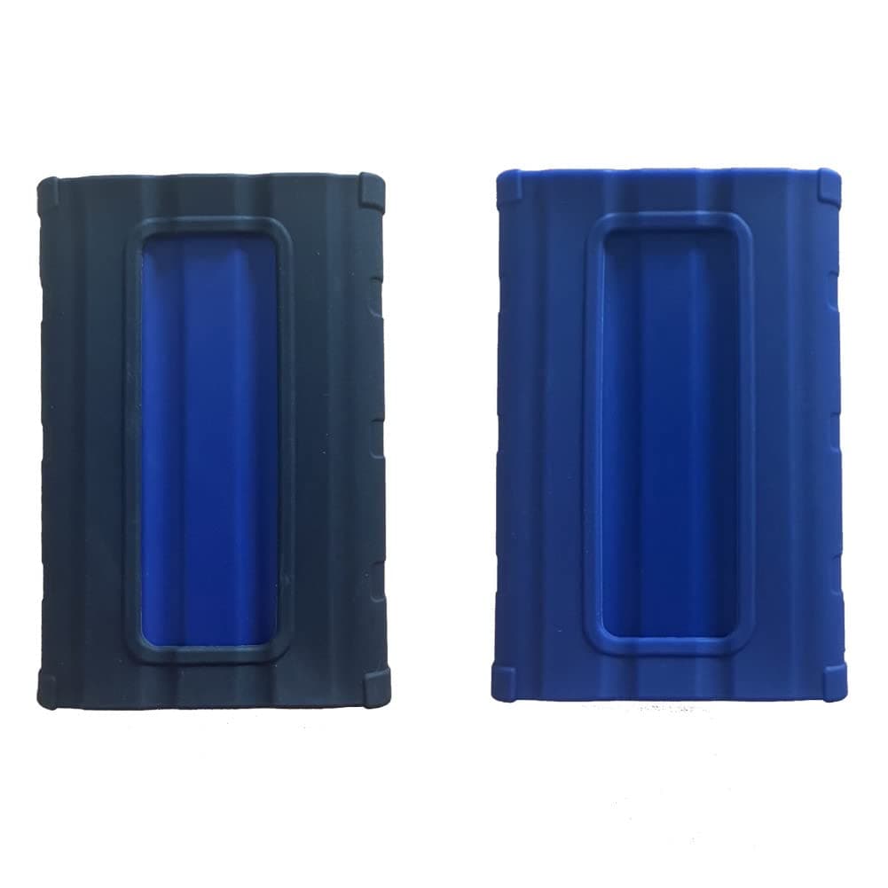 2 Pack DAYJOY Soft Liquid Silicone Protective Case Cover Compatible with Samsung T7 Shield External SSD 2022 - Portable Shockproof dropproof Scratch Resistant Skin Sleeve Storage Bag (Black+Blue)