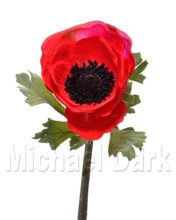 36cm Artificial Japanese Anemone - Red