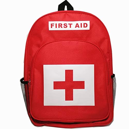 PAXLamb First Aid Bag Empty Red Emergency Medical Backpack Empty First Responder Trauma Bag Multi-Pocket for Traveling Camping Hiking Scout Troop Childcare Field Trips