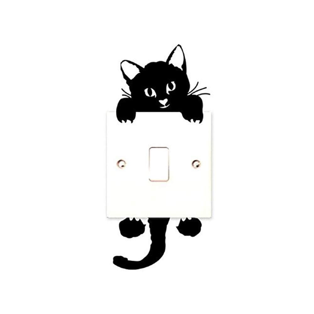 LyantherSwitch Cat Wall Stickers Light Switch Decor Decals