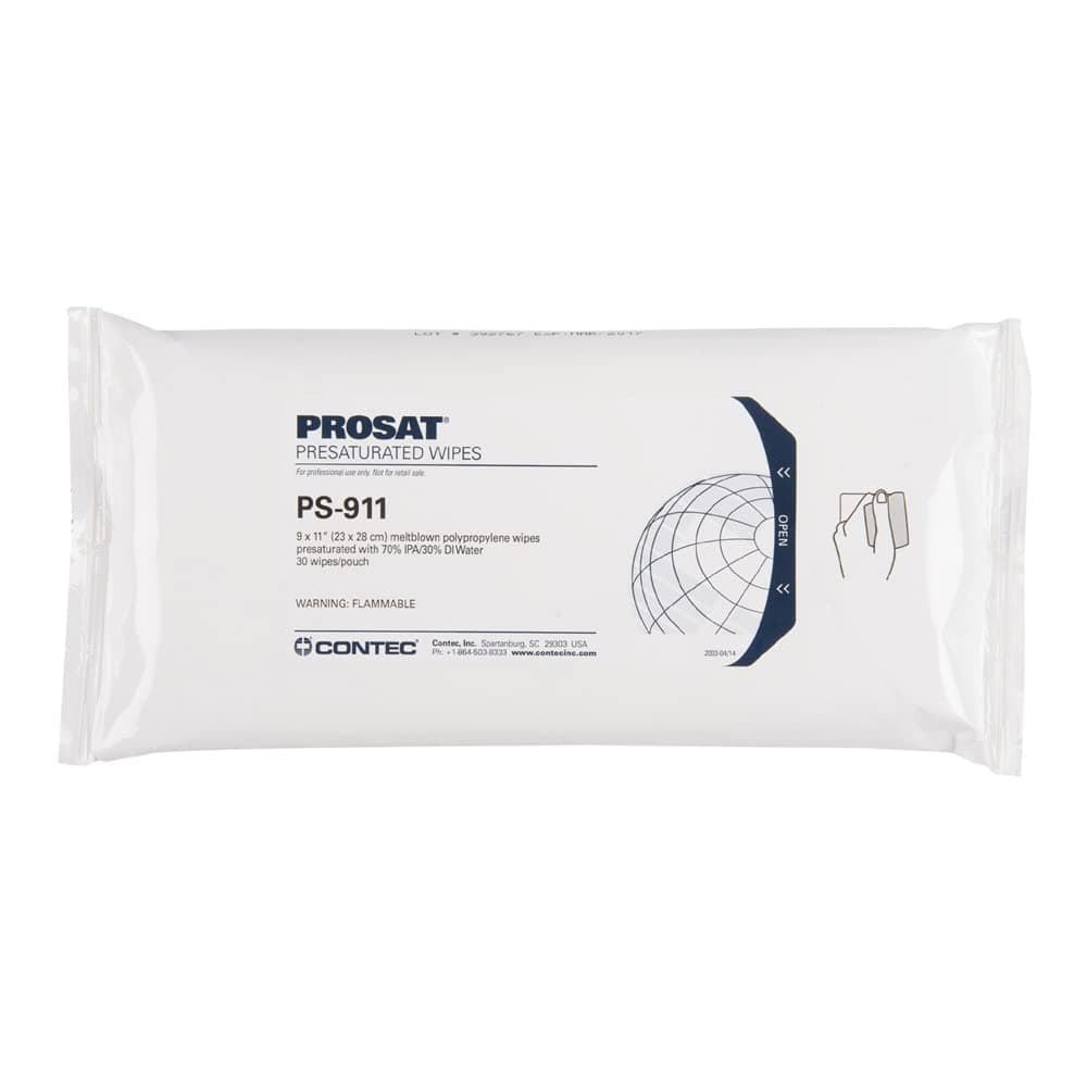 PS-911 PROSAT Wipe, 11" Length x 9" Width (Pack of 30)
