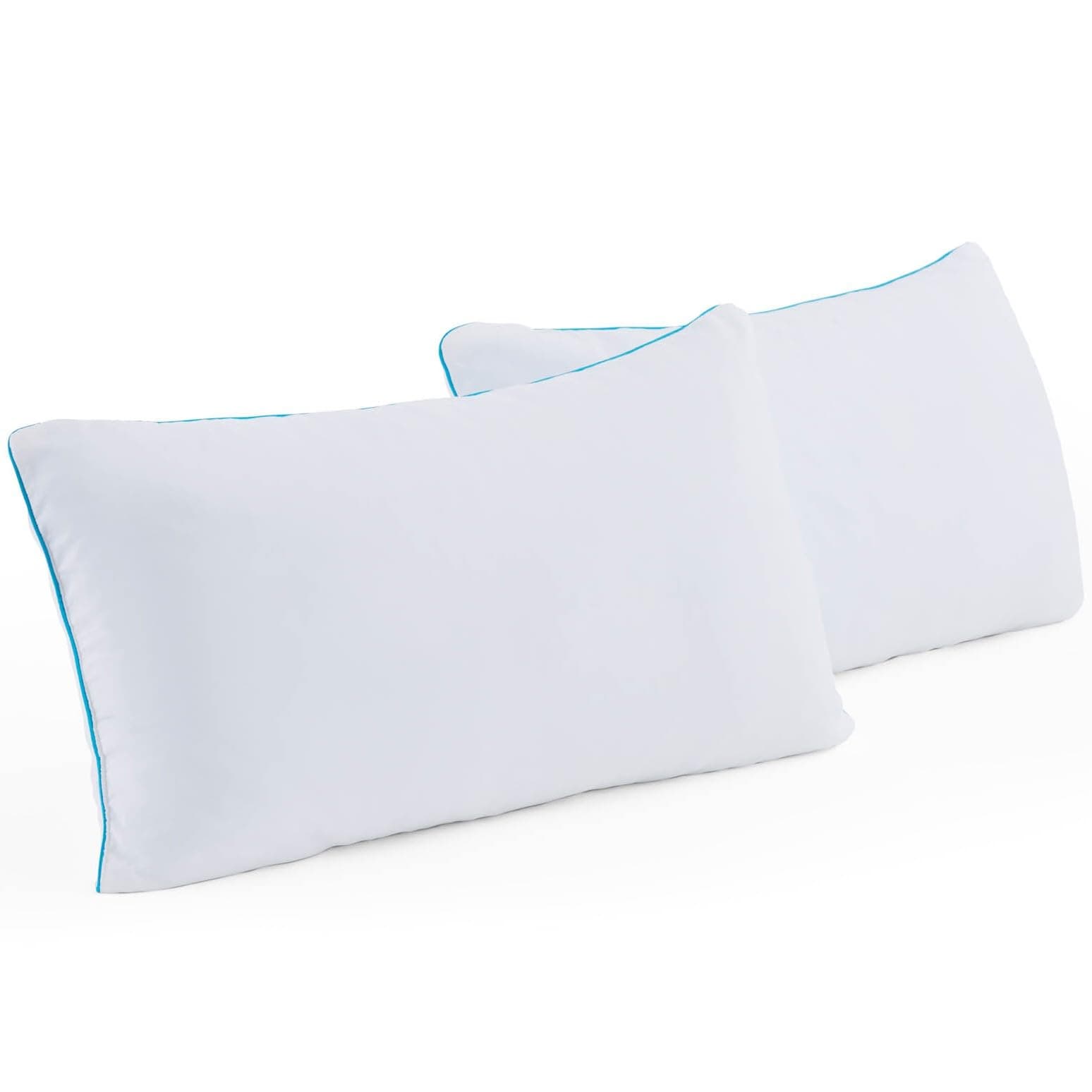 Shredded Memory Foam Moldable, Fluffable, Customizable-Hypoallergenic-Queen, White 2 Pack Pillow