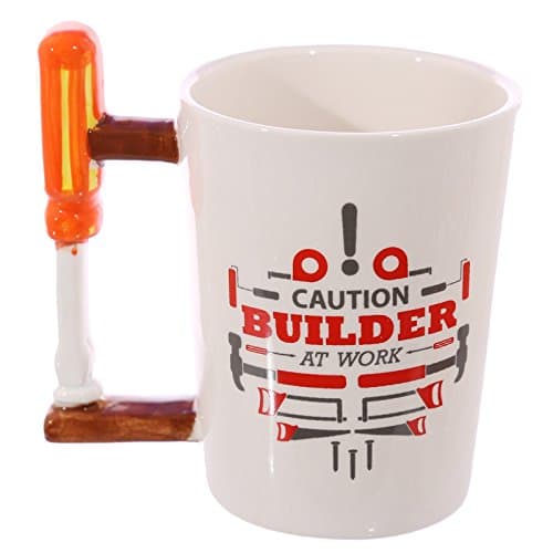 Builders Screwdriver Shaped Handle Mug