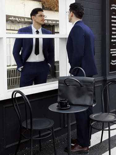 WEEN CHARM Men's Suits Slim Fit 2 Piece Two Button Blazer Wedding Prom Tuxedo Single Breasted Jacket Pants Set