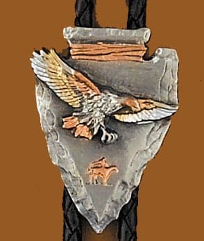 Tricolo Eagle Arrowhead Bolo Tie