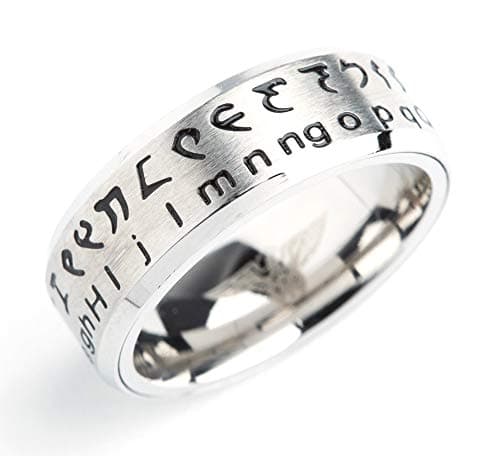 Klingon Translator Ring Silver Size 08