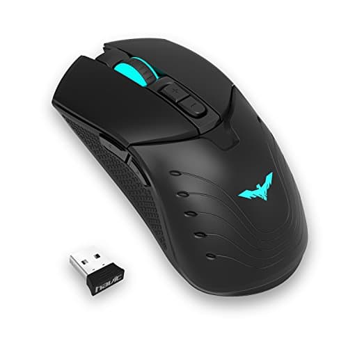 AICHOC Rechargeable Programmable Optical Wireless Gaming Mouse for PC/Computer/Laptop ( Black)