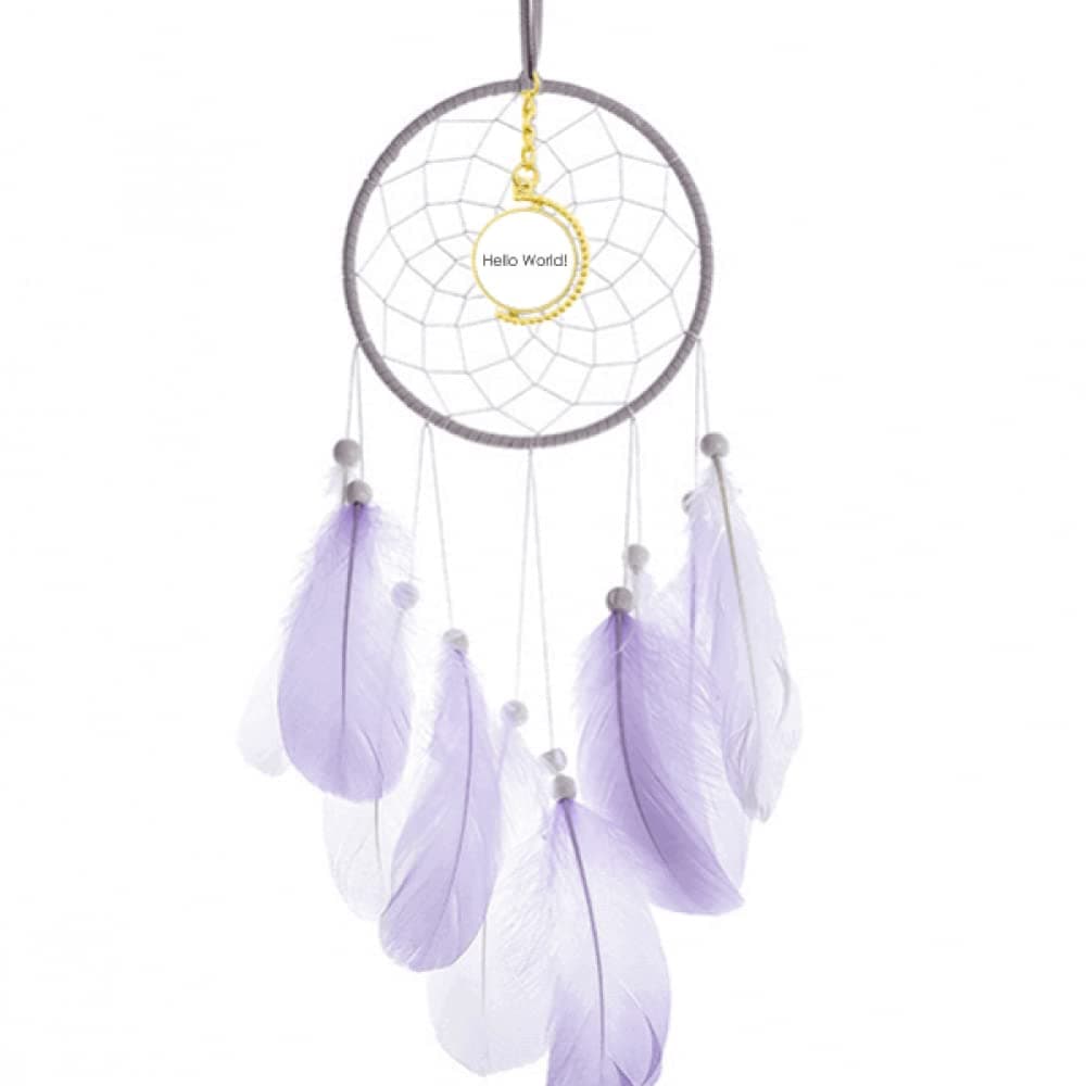 Programmer Interface Hello World Dream Catcher Wall Hanging Feather Decor