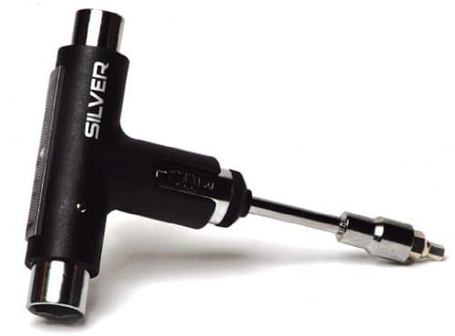 Silver Ratchet Skateboard Tool BLACK