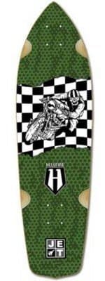 Hellfire by Jet HellaRider CafeRacer Longboard Deck 9.25 x 34 Cruiser Deck Skateboard