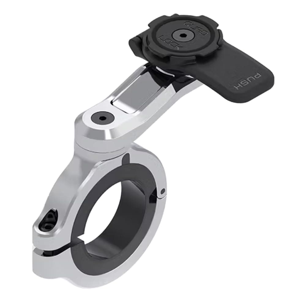 Motorcycle Handlebar Mount PRO Chrome Large for iPhone, Galaxy, Pixel and Universal Adapters