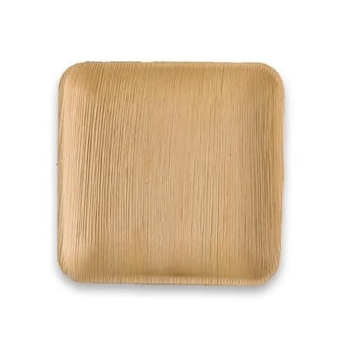 Areca Leaf Plates | Export Quality | Eco Friendly, Disposable Dinnerware Plates | Natural and Biodegradable | 7 inches Square Plates | Pack of 25