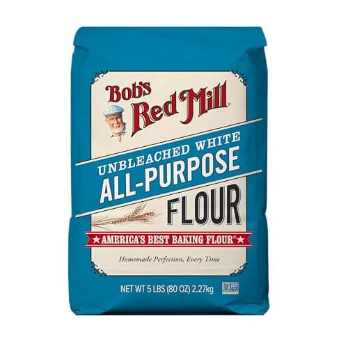 Bob's Red Mill All Purpose Unbleached Flour, 5 lb (Pack of 8) - Vegan, Kosher