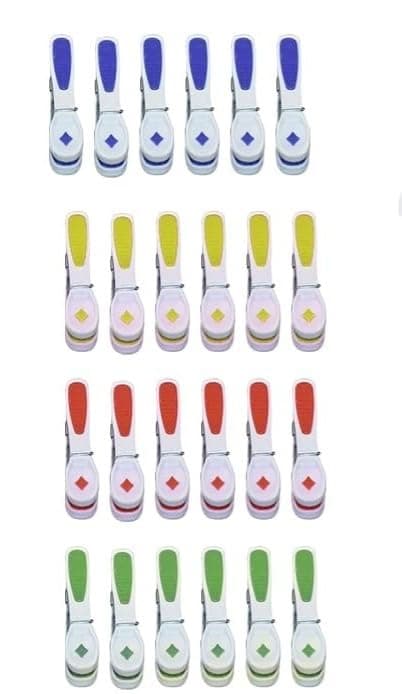 48 Allglazz soft grip multi coloured pegs