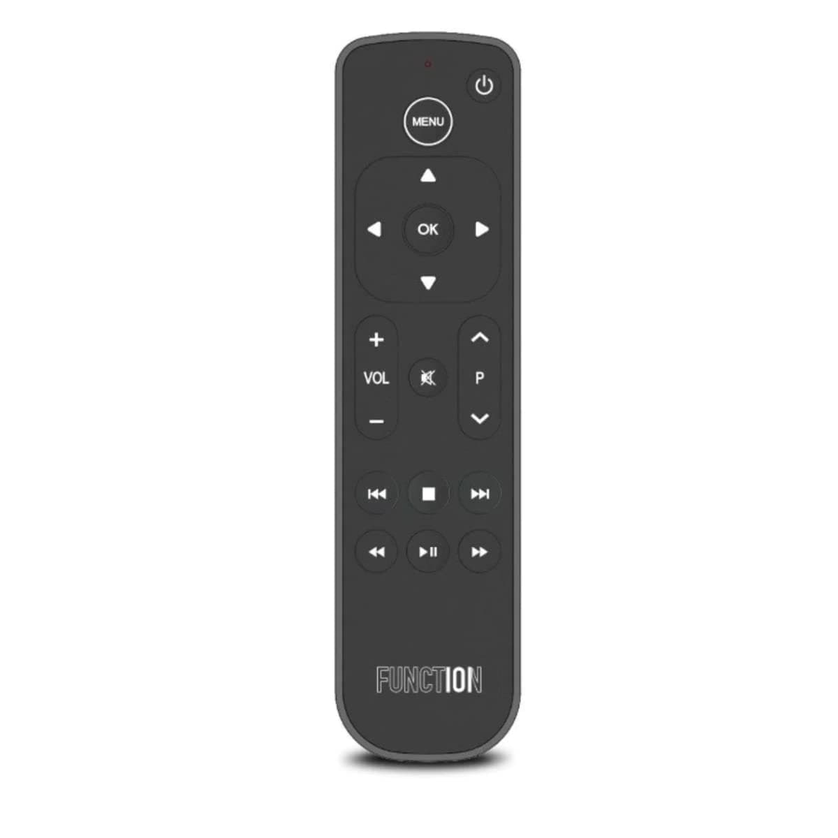 Function101 F101-ATVRM-BT Bluetooth Replacement Button Remote for Apple TV | BLE and Infrared Connectivity | 2 AAA Batteries Included