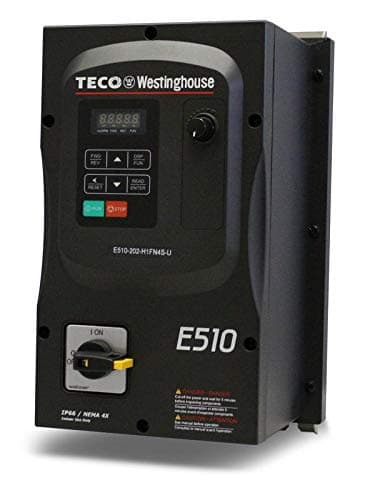 Teco Variable Frequency Drive, 1 HP, 230 Volts 3 Phase Input, 230 Volts 3 Phase Output, NEMA 4/4X/12, E510-201-HN4R-U, Indoor, Medium Duty VFD Inverter for AC motor control