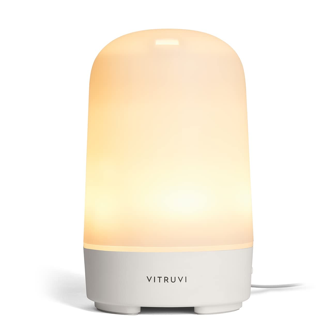 Vitruvi Glow Diffuser, Ultrasonic Essential Oil Diffuser | Oil Diffuser Essential Oils, Aromatherapy Diffuser | Diffusers for Home, Kids Room Diffuser, Room Decor (100 ml) White