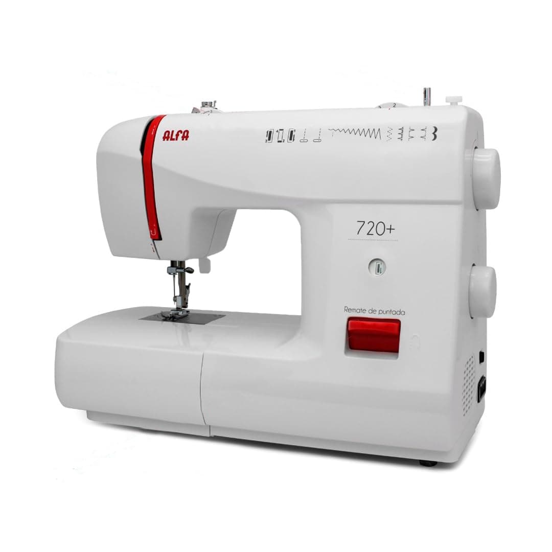 Alfa Basic 720 – Sewing Machine, 9 Stitch Designs, 70 W Motor, White