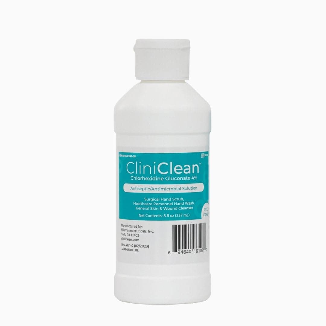 Versatile, Antiseptic Solution containing Chlorhexidine Gluconate 4% (CHG), Odorless, Dye-free, Patient Pre-Op Prep, Personal Hand Wash, Hand Scrub (4 oz. Flip-Top - 1 Bottle) - Final Batch
