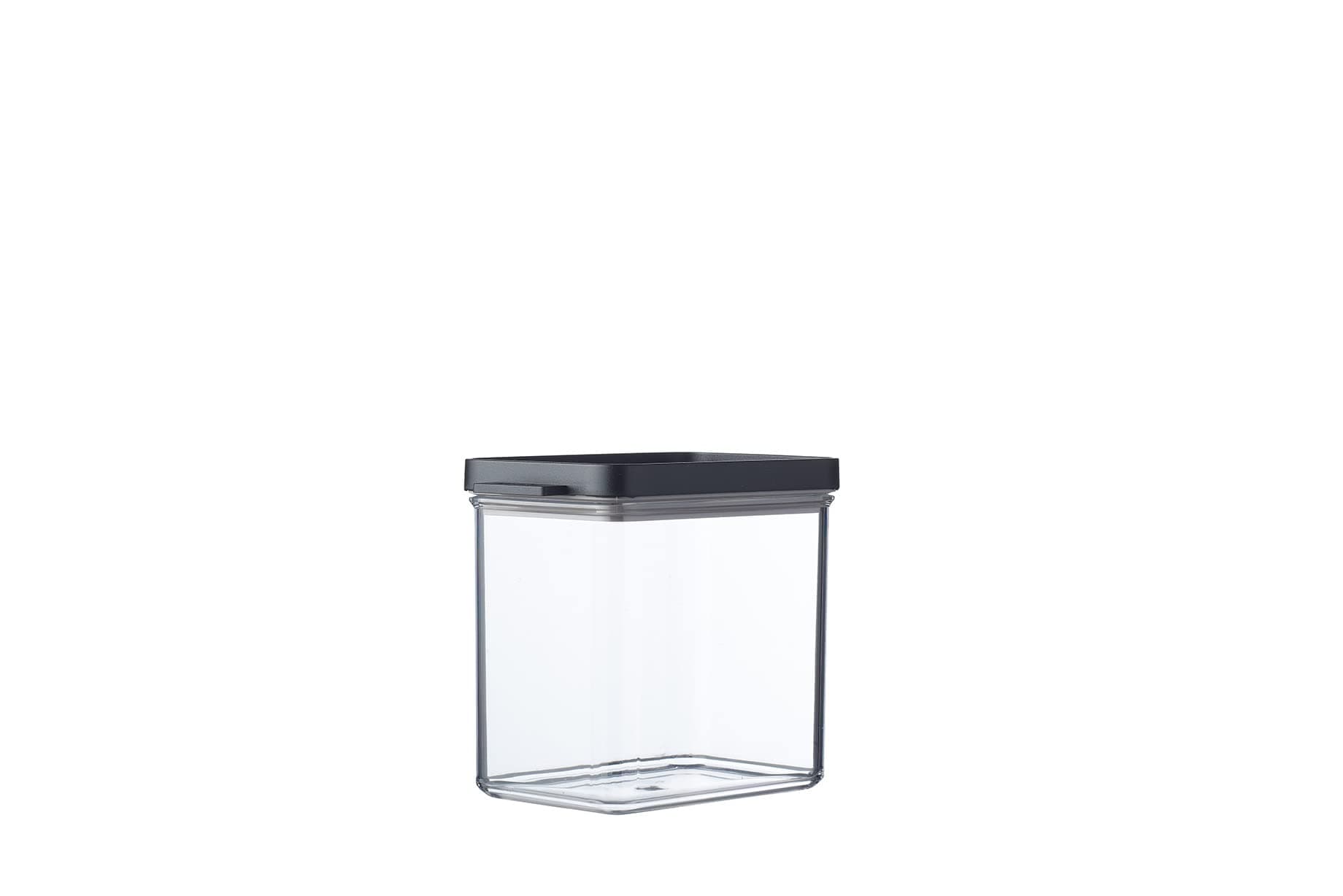 MepalOmnia Rectangular Storage Jar, 1100 ml Capacity, Black