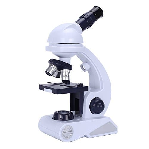 Microscope for Kids Science Kit Beginner's Microscope Kit with LED 80X 200x and 450x Magnification Kids Science Toy Educational Toy White