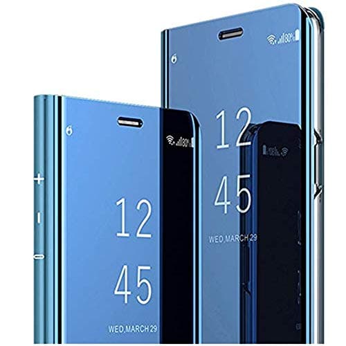 Galaxy S10 Lite Mirror Case Ultra-Thin Flip Protective Case Slim Removable Stand Cove for Samsung Galaxy S10 Plus/Galaxy S10 (Samsung Galaxy S10, Blue)