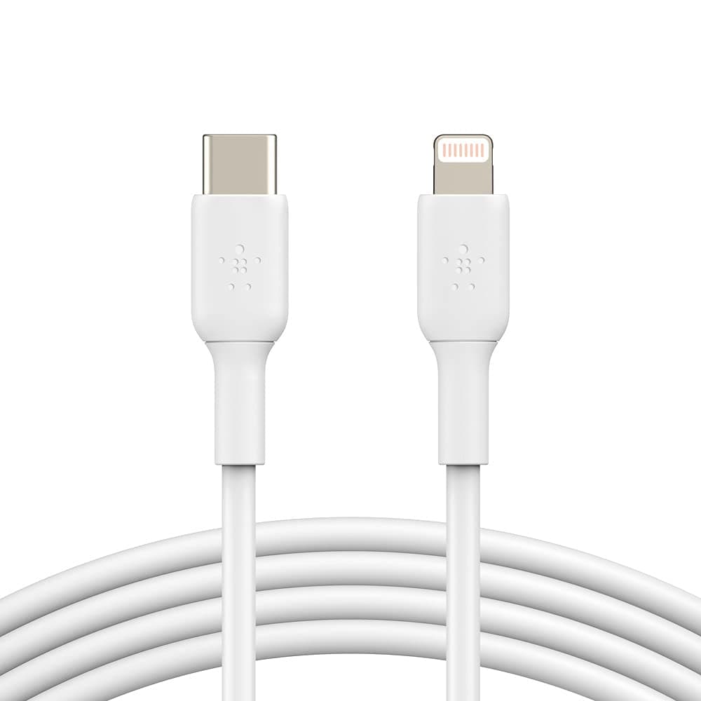 1 Meter PVC Lightning to C Cable White