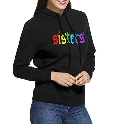 Ja-mes Char-les Sis-ters Rainbow Womens Plain Pullover Hoodie Long Sleeve Hooded Sweatshirt Drawstring Sweatshirt