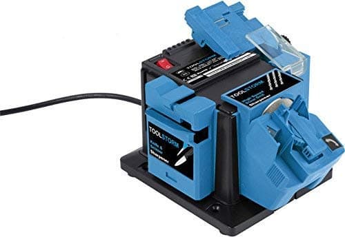 TOOLSTORM Multi Function Electric Knife Sharpener with Two Grinding Wheels for Drill Bits Knife Scissor Chisel Sharpening Multi Purpose Sharpener