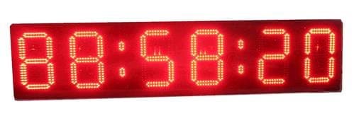 10" High Character LED Wall Clock LED Digital Timer Countdown and Up by IR Remote Control Red Color