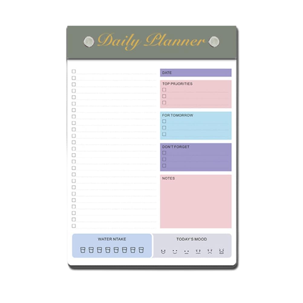 CpyAngDaily Planner Notepads, Task Checklist Planner, Time Management Planner, to Do Lists, Top Prjorities, for Tomorrow, Do Not Forget,Notes, Water Take, Today's Mood,80 Sheets (Green,A5)