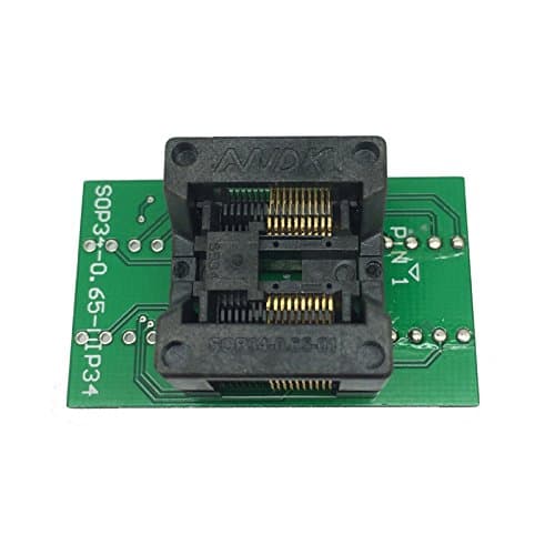 TSSOP20 SSOP20 to DIP20 Programming Socket Test Socket Adapter Pin Pitch 0.65mm IC Body Width 5.3-5.7mm Adapter 208mil - 224mil