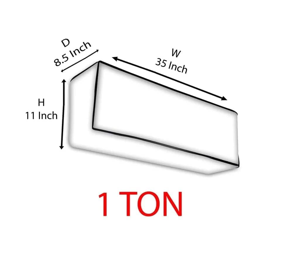 Da Anushi Polyester Split Ac Cover Indoor Unit For 1 Ton Capacity Ac, All Weather Cover/Attractive Digital Prints/Dustproof/Water Resistant Ac Cover (Pack Of 2, Flower)