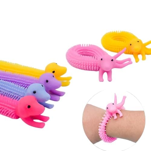 1 PCS String Unicorn Pull Worm Noodle Sensory Autism Stress Relieve Fidget Toy Soft TPR Strecth Stress Relief Toys Calming Relaxing Gifts