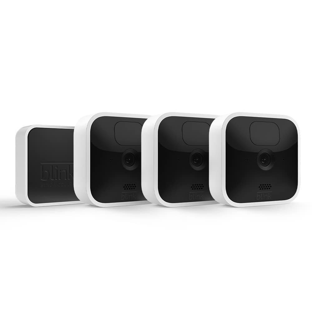 Indoor | Wireless, HD security camera with two-year battery life, motion detection, two-way audio, Alexa enabled, Blink Subscription Plan Free Trial | 3-Camera System