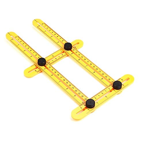 FOXAS Template Tool Multi-Angle Ultimate Ruler General Measuring All Angles and Forms - Instrument for Builders Craftsmen Tilers Handymen Carpenter Roofers DIY
