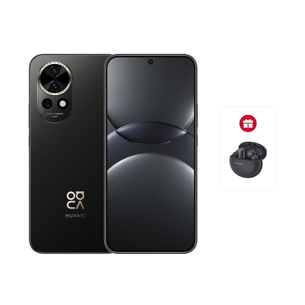 nova 13 Smartphone, 6.7-inch OLED flat-edge screen, 12GB+256GB, 60MP Front Ultra-Wide Portrait Camera, AI Best Expression, 100W SuperCharge Turbo, 5000mAh, Black + Gift