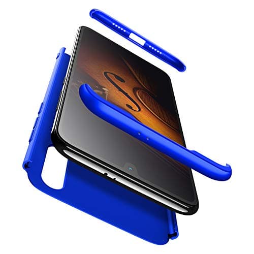 XiaoMi Mi 9 SE Case with Screen Protector, AChris Case Cover for XiaoMi Mi 9 SE 360 Degree Protection Ultra Slim PC Phone Case Bumper Shock-Absorption Anti-Fingerprint -Blue