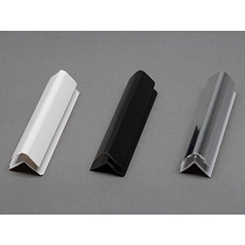 Decor Cladding Centre PVC External Corner 10mm Shower Wall Multi-Panel Fixing Trim Silver White & Black (White)