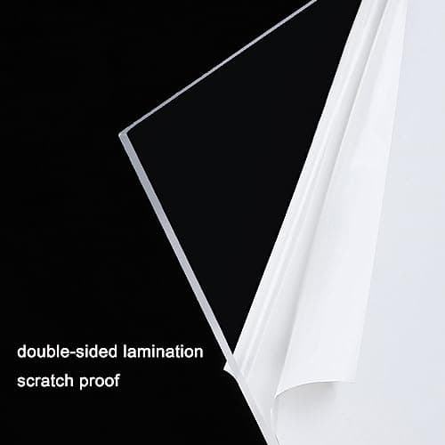 Polycarbonate Roofing Sheet,Clear Acrylic Plastic Sheet,Daylighting Panel,Roofing Cladding,UV Protection Rainproof Roof Cover,for Greenhouses,Sheds,Carports,Huts,Kennels (1.22x3m)