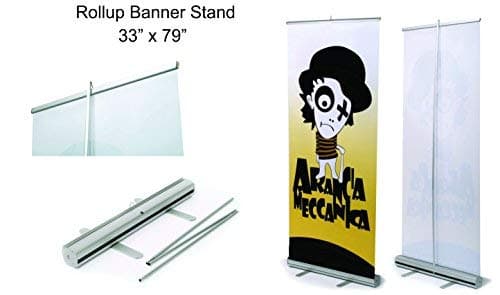 Retractable Roll up Banner Stand (Display) 33"x79"