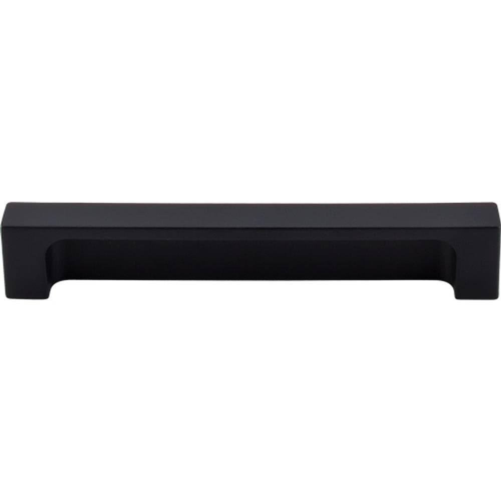 Top Knobs TK276BLK Sanctuary II Collection 5" Modern Metro Tab Pull, Flat Black
